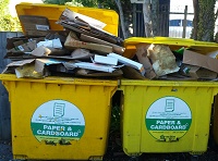 cardboard recycling overflowing 200